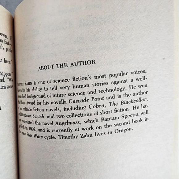 Star Wars Volume 1 Heir to the Empire Vintage 1992 Paperback Novel Timothy Zahn - Picture 10 of 13